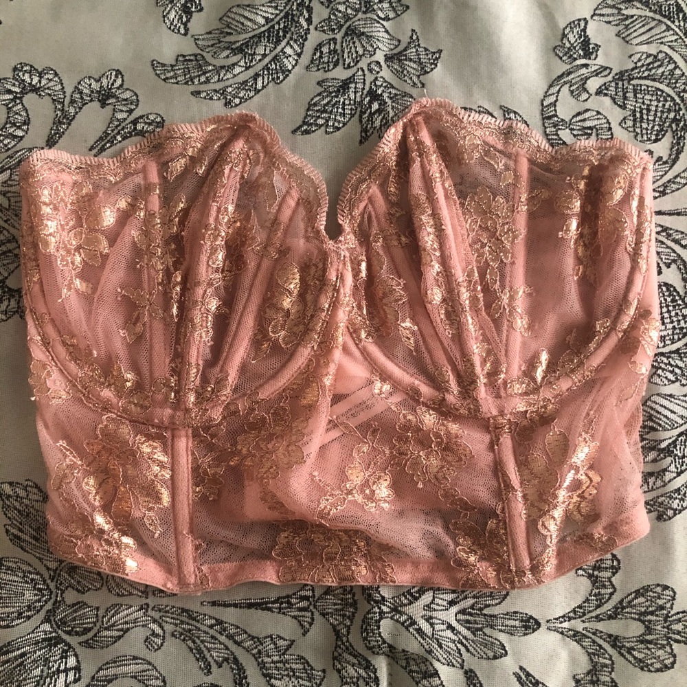 Victoria Secret Collection Pink Metalic Bustier
